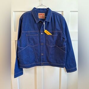 Round Two Vintage Style Indigo Denim Work Jacket XL